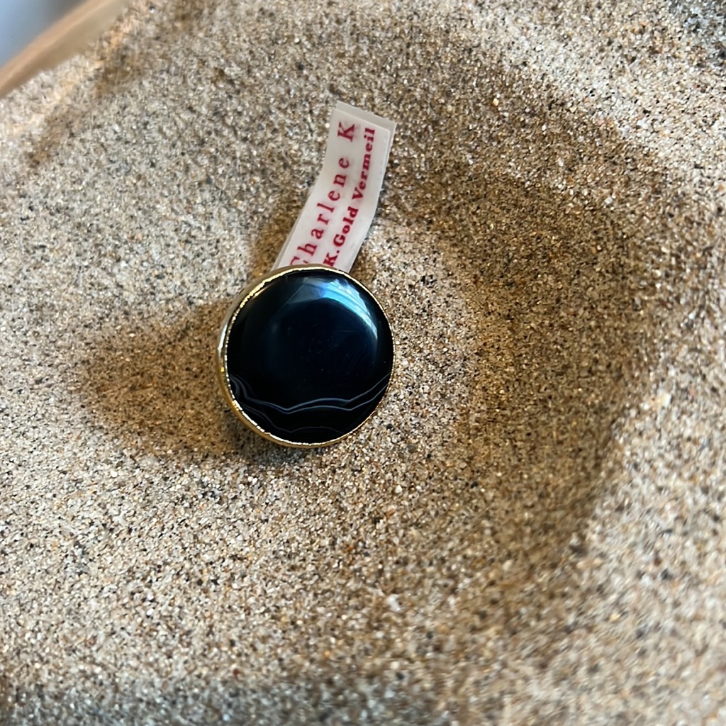 Charlene K Black Onyx Gold Ring